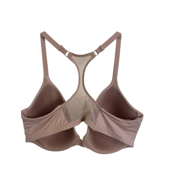 Victoria’s Secret Nude Front Closure Racerback Perfect Coverage Bra Size 36DD - Picture 2 of 6